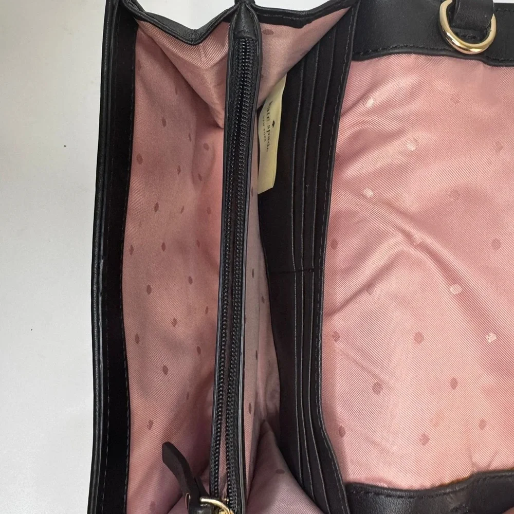 Kate Spade Leather Briar Lane Mini Emelyn Quilted Crossbody Shoulder Bag Black
